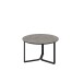 Couchtisch >Massa< (2er-Set) in Beton Dekor / schwarz - Ø 80 und Ø 60 cm