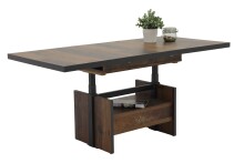 Couchtisch >Noah< Funktionen, Oldwood Dekor, Schublade - 110-150x54-73x70 cm (B/H/T)