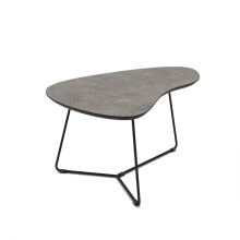 Couchtisch >Pisa< (2er-Set) in Beton Steinstruktur - 87x43x59 (BxHxT)