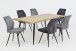 Baumkantentisch >GABI< in Wildeiche Dekor, Holzwerkstoff (MDF) - 180x76x100 (BxHxT)