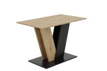 Esstisch >JUDITH< in Eiche Dekor / anthrazit - 110x76x70cm (BxHxT)