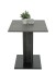 Esstisch >JUDITH< in Beton Dekor / Schwarz - 110x76x70cm (BxHxT)