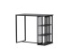 Bartisch >KLARA< Metall + Eiche dunkelgrau - 120x103x60cm (BxHxT)
