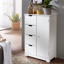Kommode >WL5.184< Landhaus in Weiß - 56x83x30...