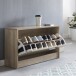 Schuhkipper >SPLIT< in Eiche Dekor, Holzwerkstoff - 80x47x24cm (BxHxT)