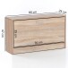 Schuhkipper >SPLIT< in Eiche Dekor, Holzwerkstoff - 80x47x24cm (BxHxT)