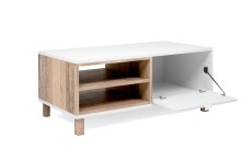 Couchtisch >Menorca< in weiß / Dekor Old Style hell - 110x42,5x60cm (BxHxT)