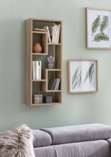 Wandregal >WL5.333< in Sonoma Eiche Dekor, Holzwerkstoff - 36x90x15cm (BxHxT)