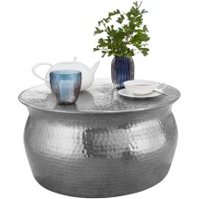 Couchtisch >WL5.454< in Silber, Aluminium - 30x60cm (HxD)