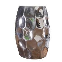 Beistelltisch >WL5.475< in Silber, Aluminium - 47x30cm (HxD)