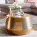 Couchtisch >WL5.495< in goldfarbig, Aluminium - 36x60cm (HxD)