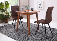 Esstisch >WL5.571< in Sheesham, Massivholz - 80x78x80cm (BxHxT)