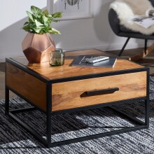 Couchtisch >WL5.623< in Sheesham, Massivholz -...