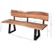 Essbank >GAYA< in Akazie, Massivholz - 160x84x60cm (BxHxT)