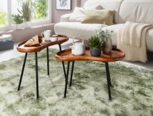 Tabletttisch >WL5.670< in Sheesham, Massivholz - 71x42x40cm (BxHxT)