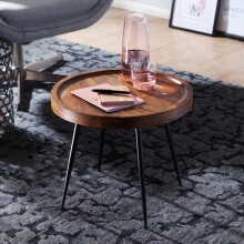 Tabletttisch >WL5.674< in Sheesham, Massivholz - 40x46cm (HxD)