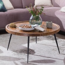 Tabletttisch >WL5.678< in Sheesham, Massivholz -...