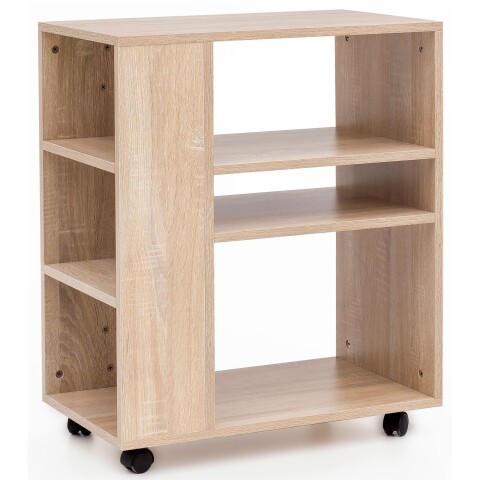 Rollwagen >WL5.695< in Sonoma Eiche Dekor, Holzwerkstoff - 60x75x35cm (BxHxT)