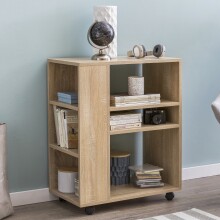 Rollwagen >WL5.695< in Sonoma Eiche Dekor, Holzwerkstoff - 60x75x35cm (BxHxT)