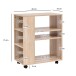 Rollwagen >WL5.695< in Sonoma Eiche Dekor, Holzwerkstoff - 60x75x35cm (BxHxT)