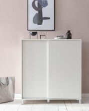 Schuhschrank >WL5.712< in Weiß, Holzwerkstoff - 100x108x38cm (BxHxT)