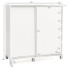 Schuhschrank >WL5.712< in Weiß, Holzwerkstoff - 100x108x38cm (BxHxT)