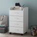 Rollcontainer >WL5.748< in Weiß, Holzwerkstoff - 40x71x33cm (BxHxT)
