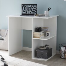 Regal-Schreibtisch >WL5.757< in Weiß,...