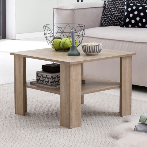 Couchtisch >WL5.833< in Sonoma Eiche Dekor, Holzwerkstoff - 60x42x60cm (BxHxT)