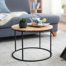 Couchtisch >WL5.959< in Akazie, Massivholz -...
