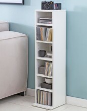 CD-Regal >WL5.836< in Weiß, Holzwerkstoff -...