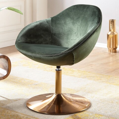 Loungesessel >SIRAN< in Grün, Bezugsstoff - 79x70cm (HxD)