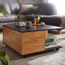 Couchtisch >WL6.067< in Anthrazit + Sandeiche - 70x36x70cm (BxHxT)