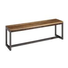 Sitzbank >WL6.143< in Mango, Massivholz / Metall -...