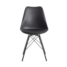 Esszimmerstuhl >WL6.183< (2er-Set) in Schwarz - 48x86x58 (BxHxT)