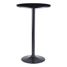 Stehtisch >WL6.192< in Schwarz, Holzwerkstoff -...