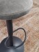 Barhocker >WL6.194< in Grau, Stoff / Metall - 79x40cm (HxD)