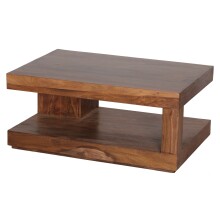 Couchtisch >WL6.229< in Sheesham, Massivholz - 90x40x60cm (BxHxT)