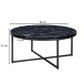 Couchtisch >WL6.247< in Marmor Optik, Holzwerkstoff / MEtall - 35x80cm (HxD)