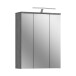 Badezimmerspiegelschrank >Blake< in Rauchsilber/Spiegelglas - 60x77x21cm (BxHxT)