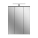 Badezimmerspiegelschrank >Blake< in Rauchsilber/Spiegelglas - 60x77x21cm (BxHxT)