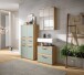Waschbeckenunterschrank >Blake< Artisan Eiche Nachbildung/Salbei - 60x57x34 (BxHxT)