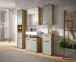 Badezimmerspiegelschrank >Blake< in Artisan Eiche / Spiegelglas - 60x77x21 (BxHxT)