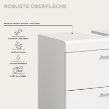 Waschbeckenunterschrank >Scout< in Weiß/Weiß hochglanz - 60x56x34cm (BxHxT)