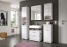 Hängeschrank >Scout< in Weiß/Weiß hochglanz - 37x79x24cm (BxHxT)
