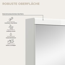 Badezimmerspiegelschrank >Scout< in Weiß/Spiegelglas - 80x79x18cm (BxHxT)