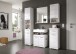 Badezimmer-Set >Scout< in Weiß/Weiß hochglanz - 112x191x34cm (BxHxT)