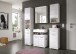 Badezimmer-Set >Scout< in Weiß/Weiß hochglanz - 60x191x34cm (BxHxT)