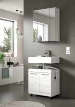 Badezimmer-Set >Scout< in Weiß/Weiß hochglanz - 60x191x34cm (BxHxT)