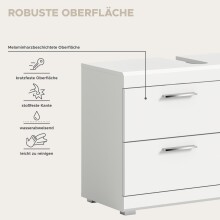Badezimmer-Set >Scout< in Weiß/Weiß hochglanz - 80x191x34cm (BxHxT)